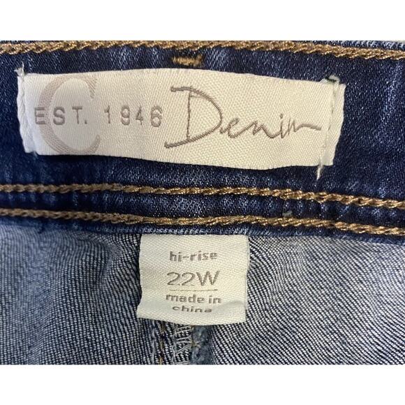 C Established 1946 Womens Hi-rise Jean Shorts Size 22W - Picture 5 of 10